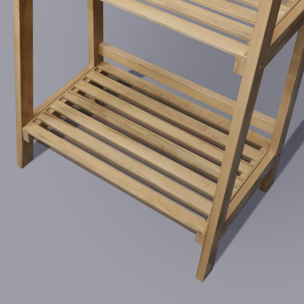 Woodhaven Slatted 3-Shelf Ladder Bookcase with Solid American Gum. Picture 13