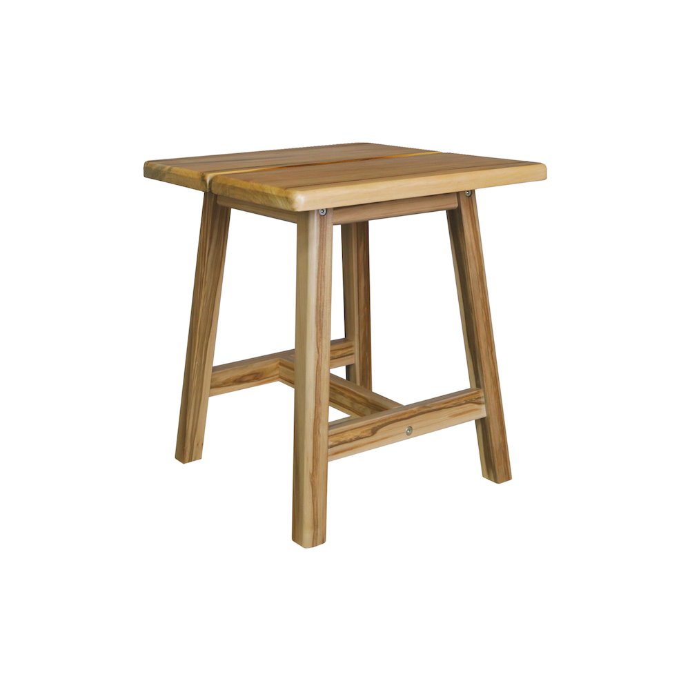 100% American Hardwood Rectangle Stool with Split Top. Picture 5