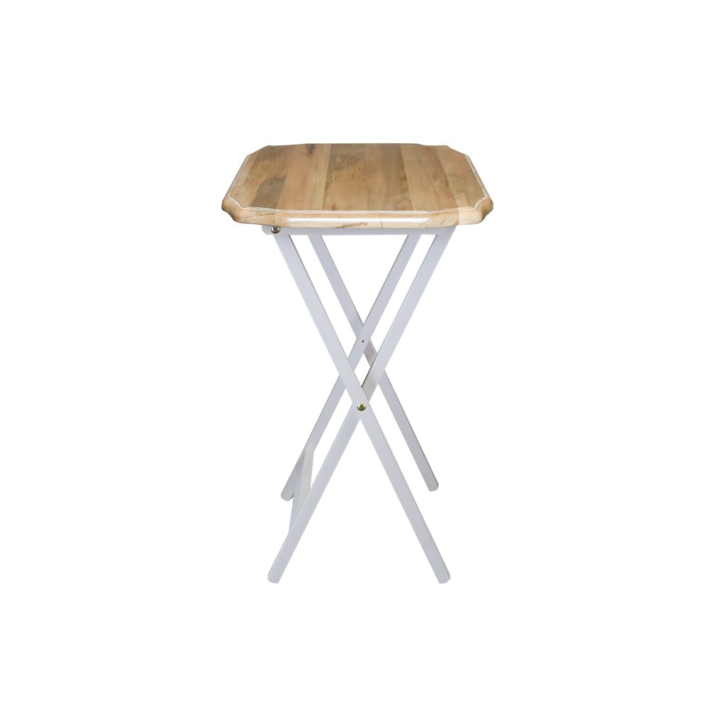 Medallion 2pcs Tray Table Set - Natural/White. Picture 2