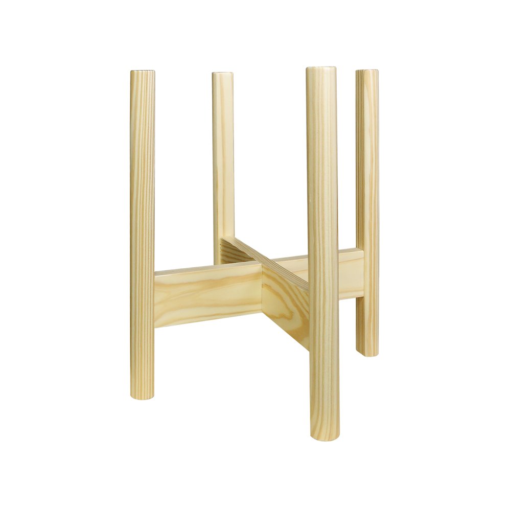 Mid-Century Modern Wood Plant Display Stand, Fit Up to 12". Picture 3