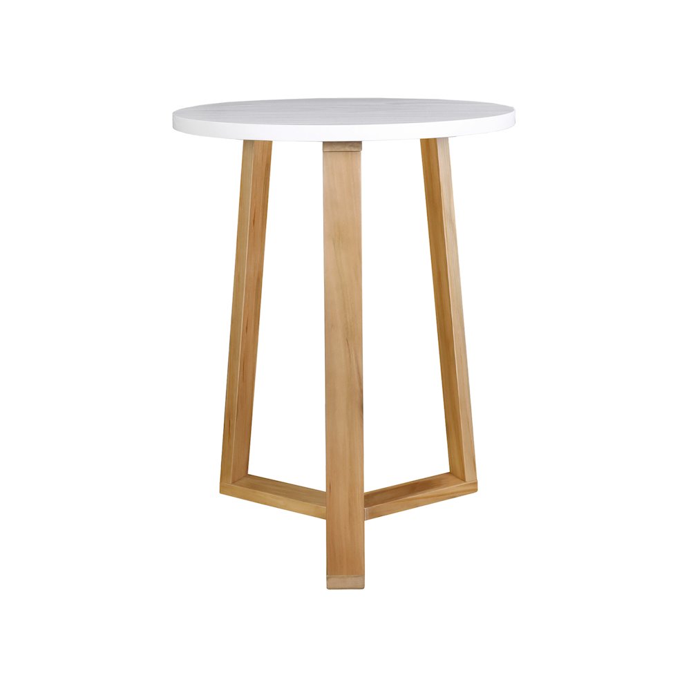 Aesthetic Tripod Round Side Table with Solid American Hardwood Legs, Natural. Picture 9