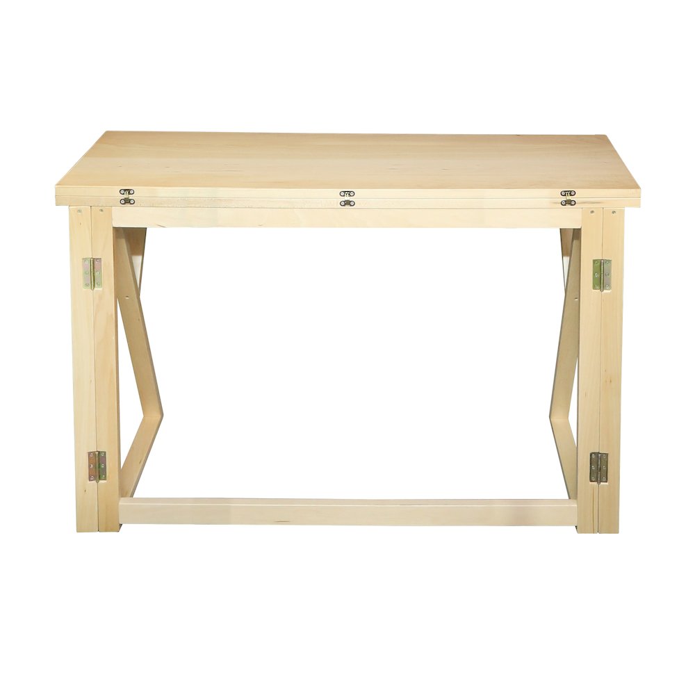 Aztecs Folding Console to Dining Convertible Table with Solid American Basswood. Picture 8
