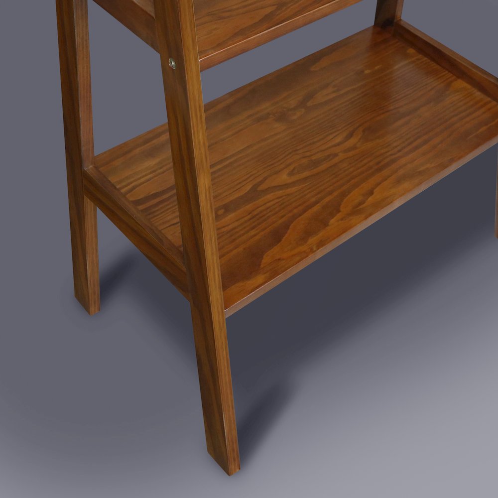 4-Shelf Ladder Bookcase, Warm Brown. Picture 3