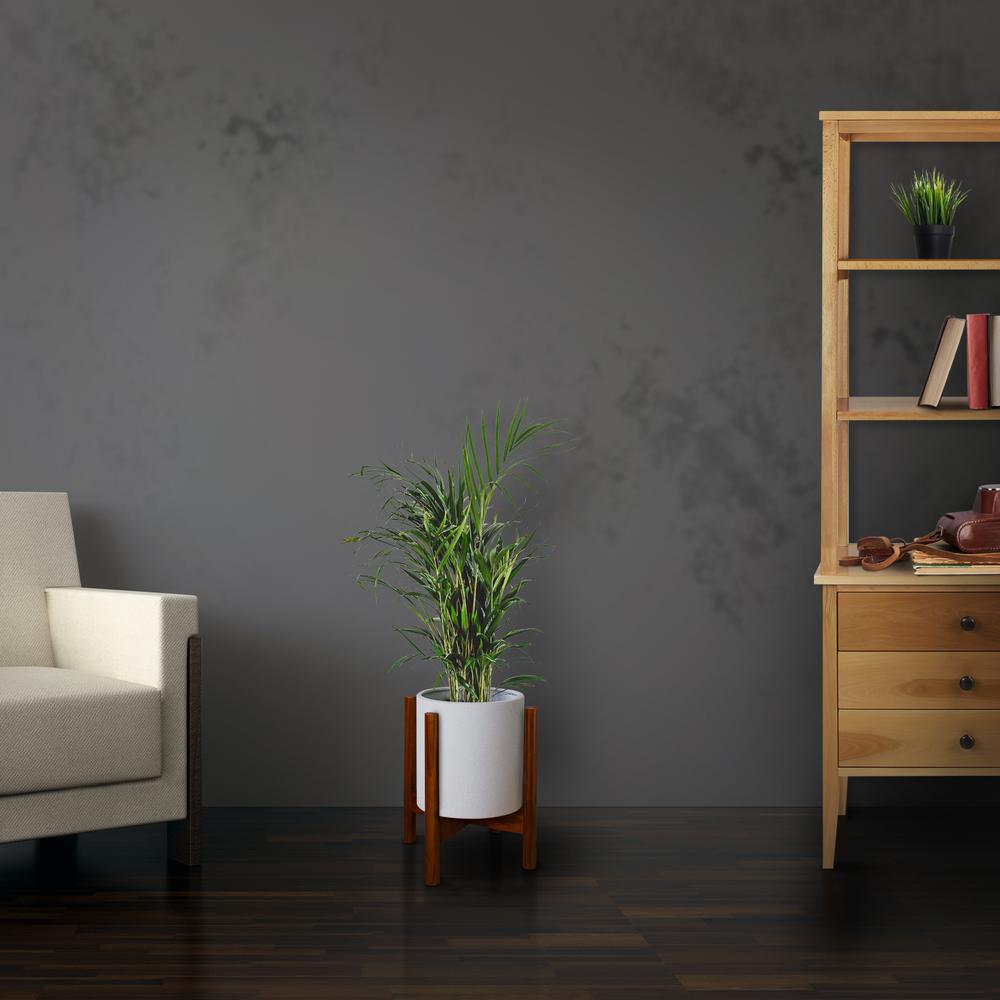 Mid-Century Modern Wood Plant Display Stand, Antique Mahogany. Picture 6