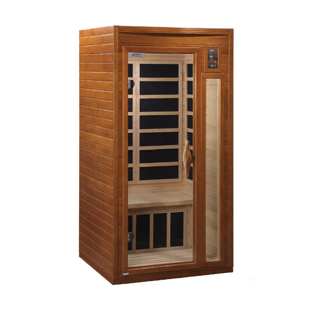 Barcelona 1-2-person Low EMF (Under 8MG) FAR Infrared Sauna (Canadian Hemlock). Picture 5