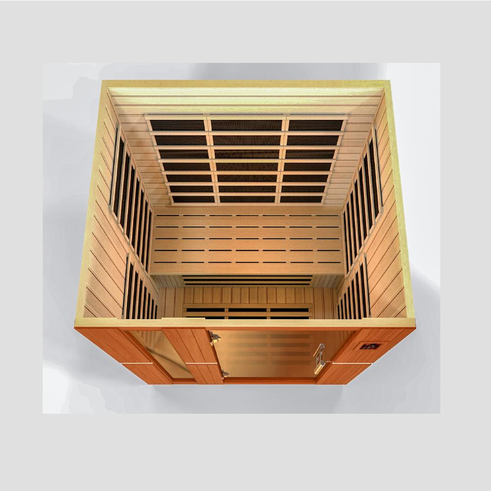 Lugano 3-person Ultra Low EMF (Under 3MG) FAR Infrared Sauna (Canadian Hemlock). Picture 10