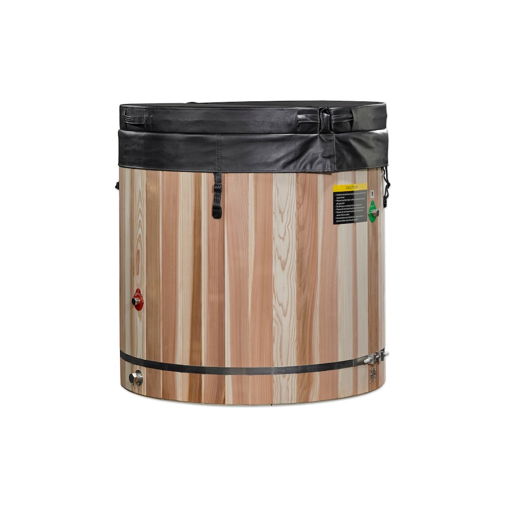 Dynamic Cold Therapy Barrel - 304 Stainless Steel with Pacific Cedar Exterior. Picture 1