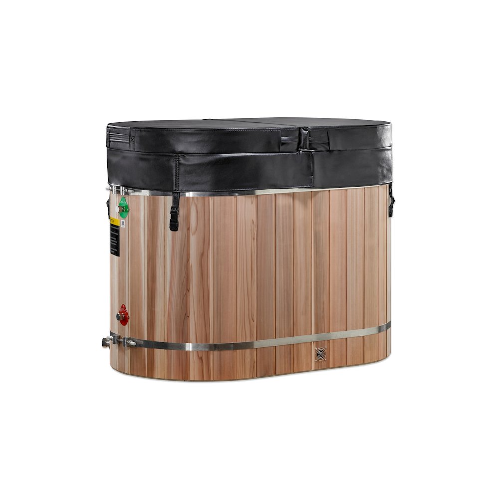 Cold Therapy Oval Barrel Tub (50-P) Pacific Cedar - 3/4 IN-OUT without Motor. Picture 1