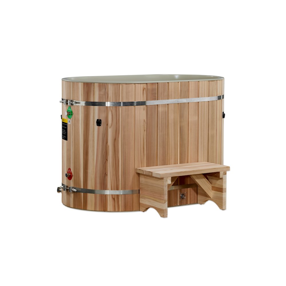 Cold Therapy Oval Barrel Tub (50-P) Pacific Cedar - 3/4 IN-OUT without Motor. Picture 2