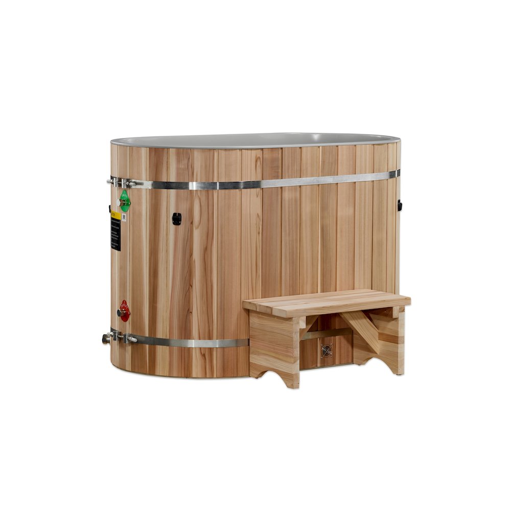 Cold Therapy Oval Barrel Tub (50-P) Pacific Cedar - 3/4 IN-OUT without Motor. Picture 4