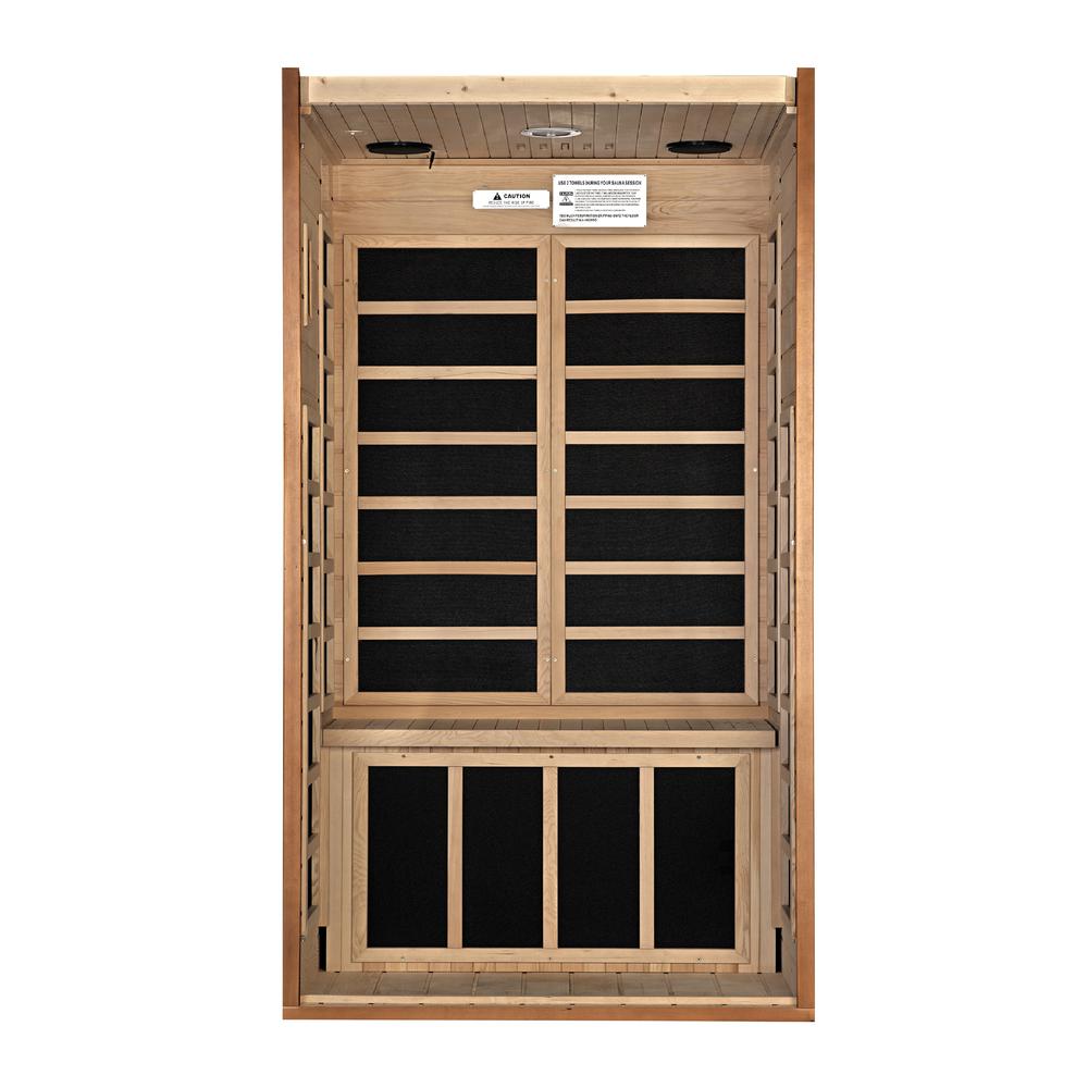 Avila 1-2-person Low EMF (Under 8MG) FAR Infrared Sauna (Canadian Hemlock). Picture 4
