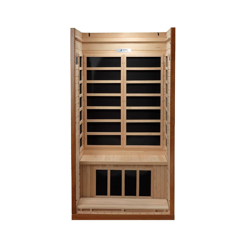 Barcelona 1-2-person Low EMF (Under 8MG) FAR Infrared Sauna (Canadian Hemlock). Picture 1