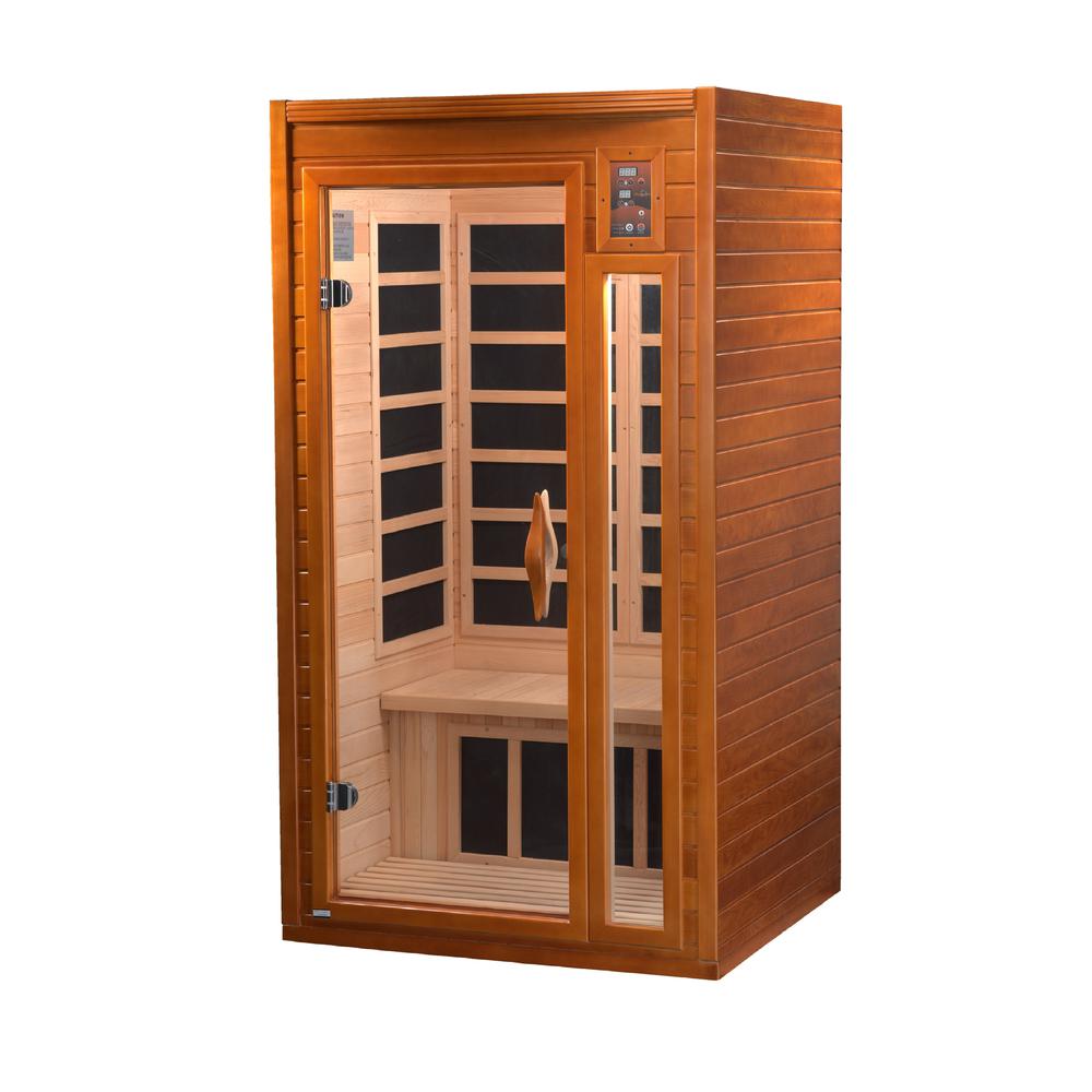 Barcelona 1-2-person Low EMF (Under 8MG) FAR Infrared Sauna (Canadian Hemlock). Picture 2