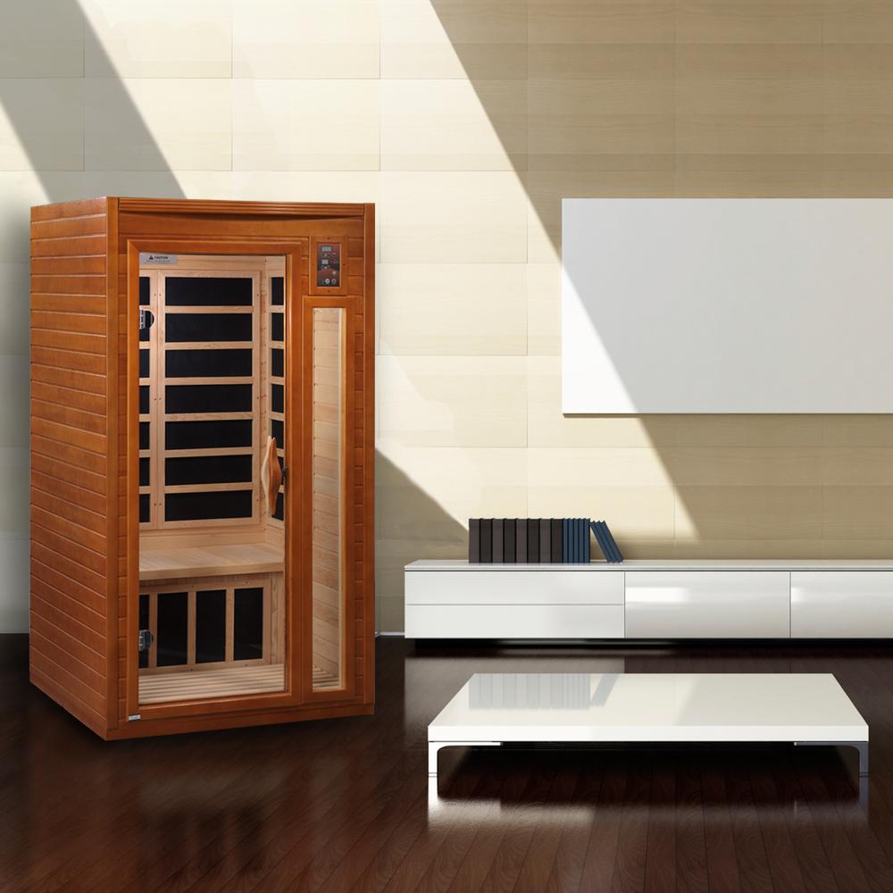 Barcelona 1-2-person Low EMF (Under 8MG) FAR Infrared Sauna (Canadian Hemlock). Picture 6
