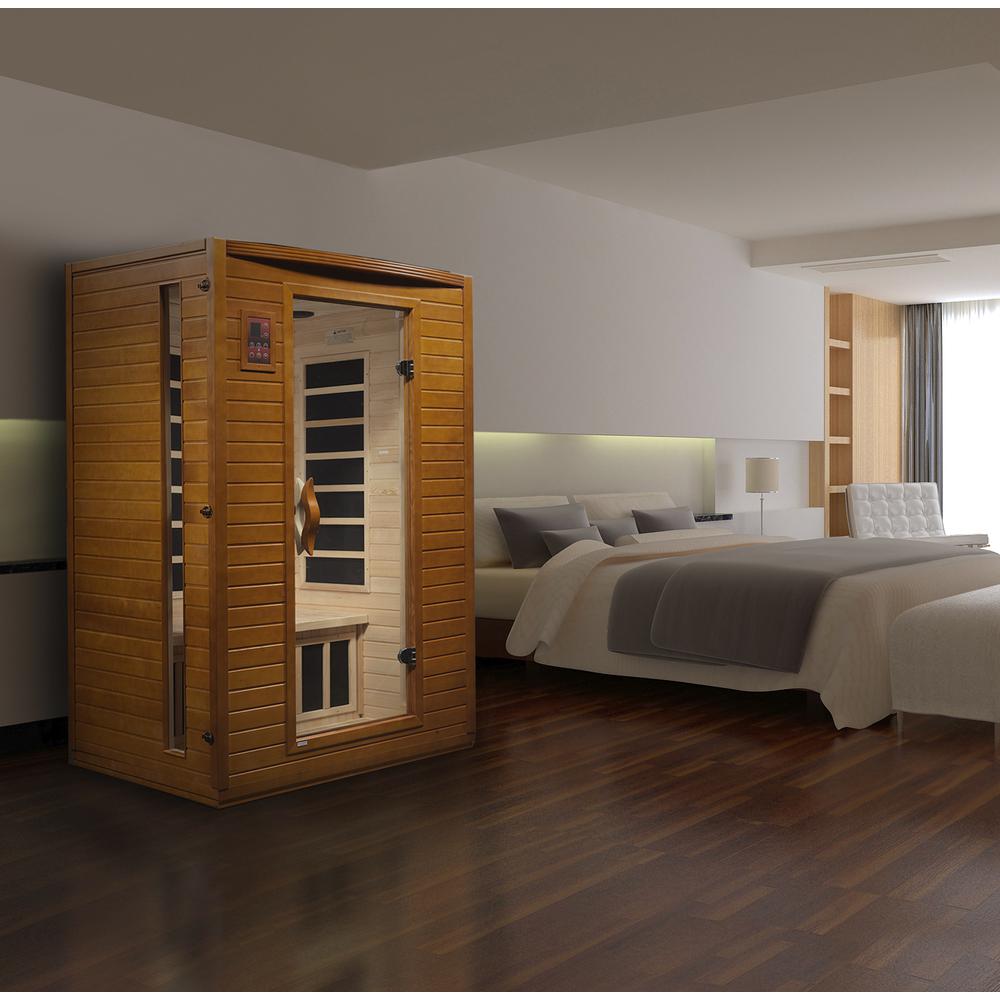 Versailles 2-person Low EMF (Under 8MG) FAR Infrared Sauna (Canadian Hemlock). Picture 9