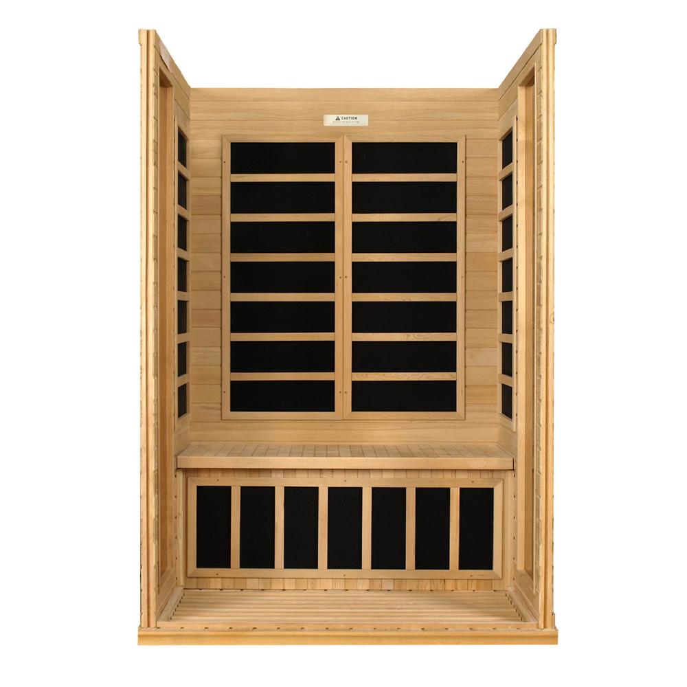 Versailles 2-person Low EMF (Under 8MG) FAR Infrared Sauna (Canadian Hemlock). Picture 8
