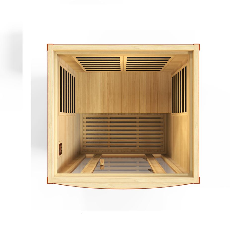 San Marino 2-person Low EMF (Under 8MG) FAR Infrared Sauna (Canadian Hemlock). Picture 8