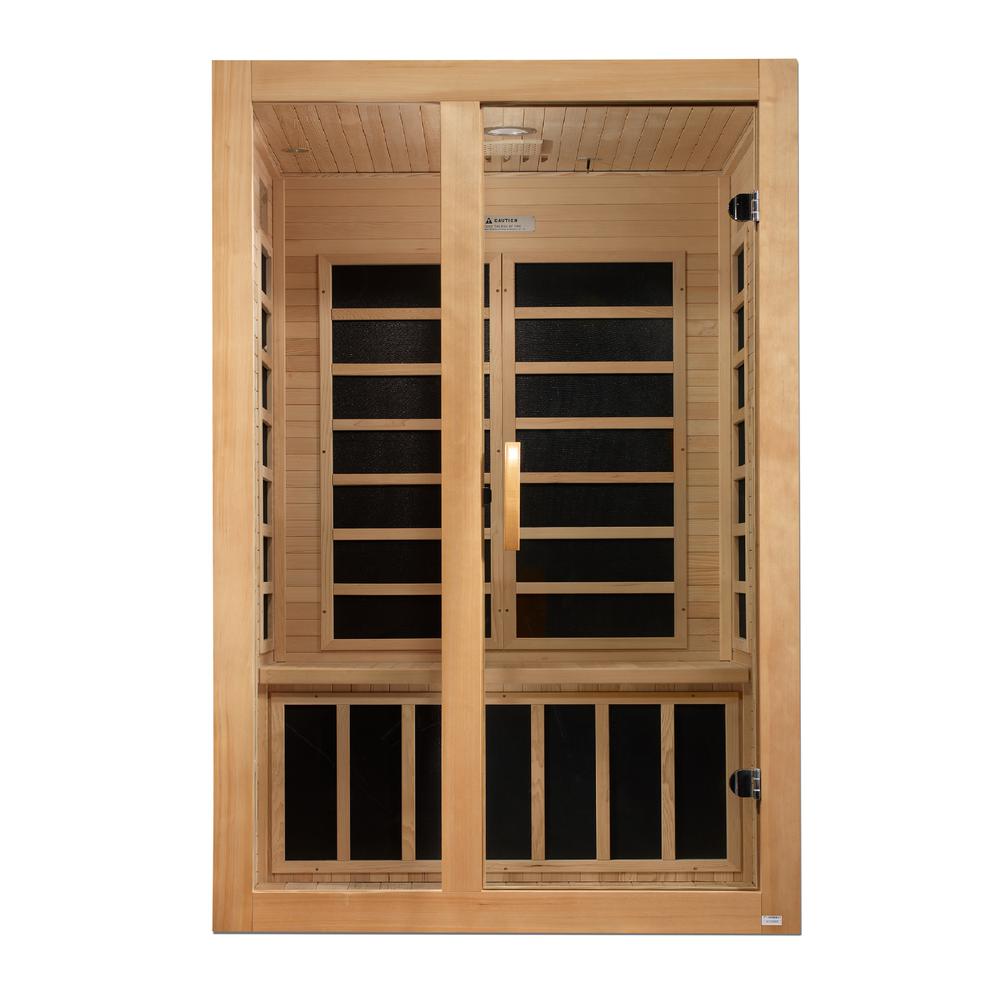 Santiago 2-person Low EMF (Under 8MG) FAR Infrared Sauna (Canadian Hemlock). Picture 1
