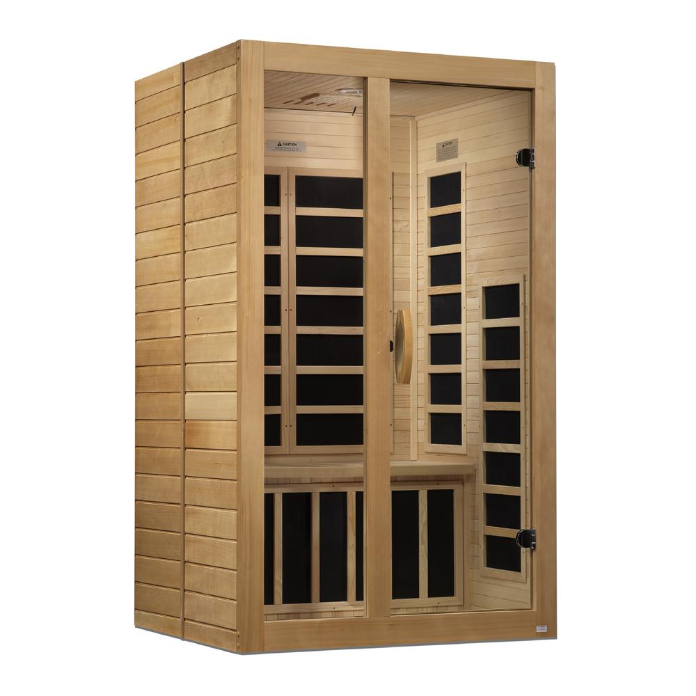 Santiago 2-person Low EMF (Under 8MG) FAR Infrared Sauna (Canadian Hemlock). Picture 3