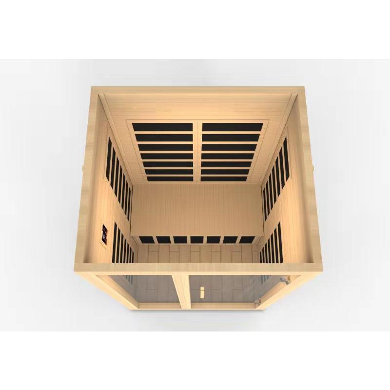 Santiago 2-person Low EMF (Under 8MG) FAR Infrared Sauna (Canadian Hemlock). Picture 7