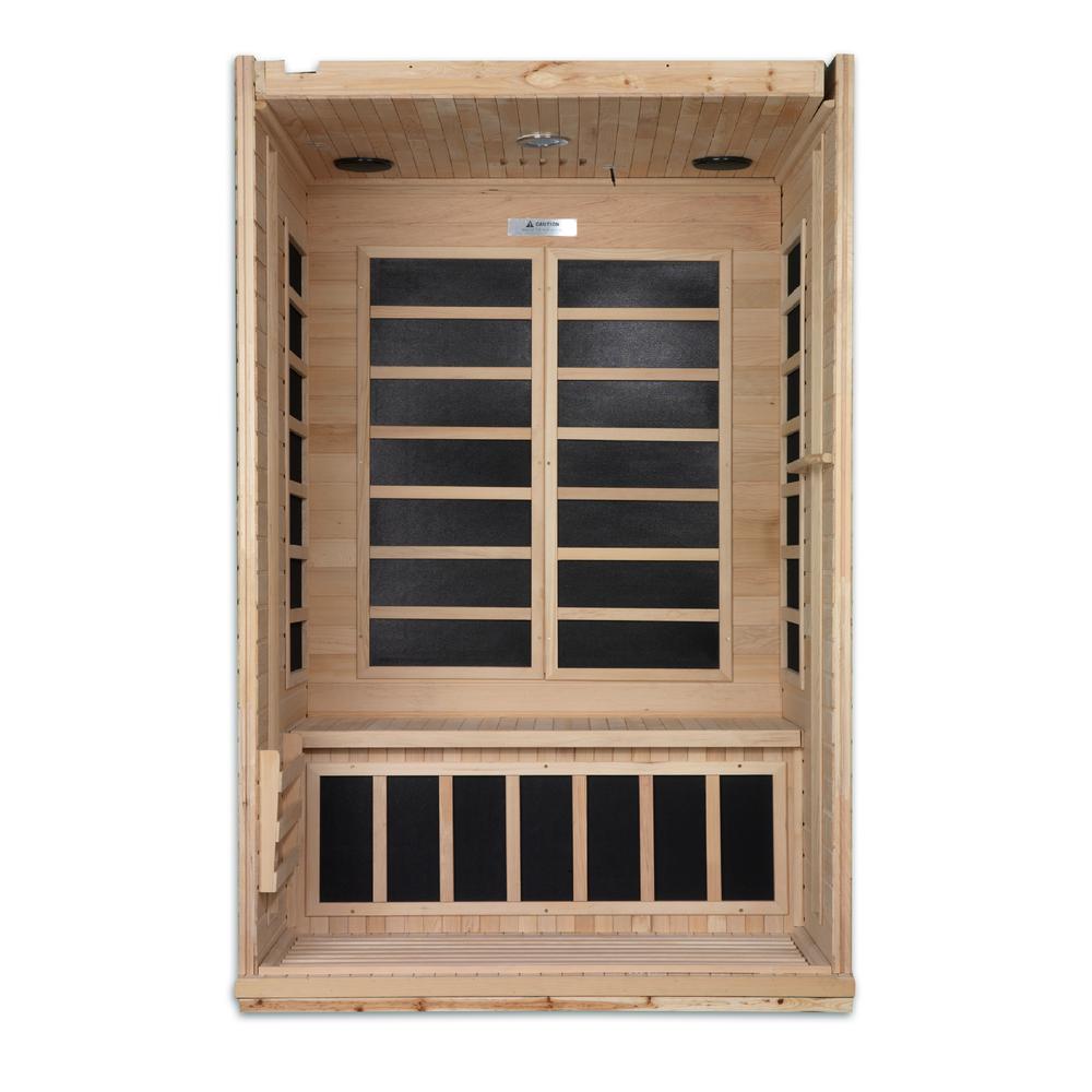 Venice 2-person Low EMF (Under 8MG) FAR Infrared Sauna (Canadian Hemlock). Picture 4