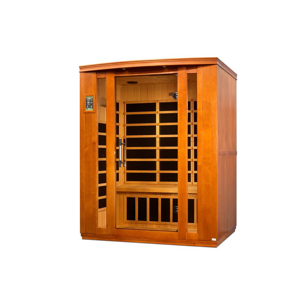 Bellagio 3-person Low EMF (Under 8MG) FAR Infrared Sauna (Canadian Hemlock). Picture 1