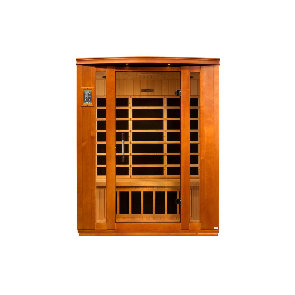 Bellagio 3-person Low EMF (Under 8MG) FAR Infrared Sauna (Canadian Hemlock). Picture 2