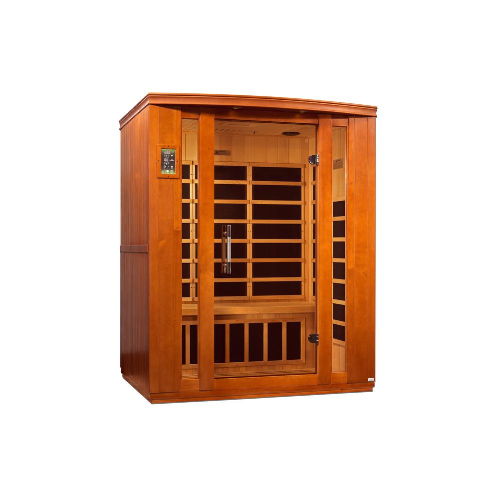 Bellagio 3-person Low EMF (Under 8MG) FAR Infrared Sauna (Canadian Hemlock). Picture 3