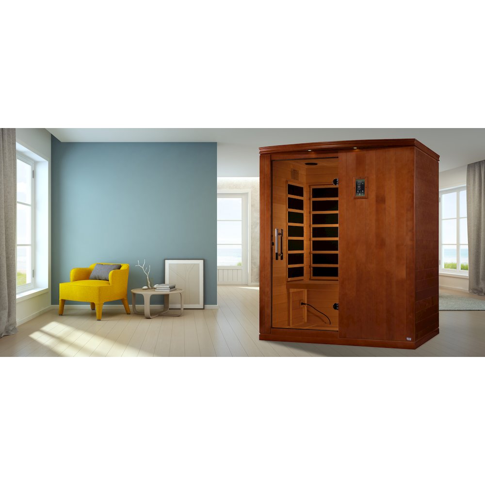Dynamic Madrid Elite 3-person Ultra Low EMF (Between 3-5MG) FAR Infrared Sauna. Picture 2