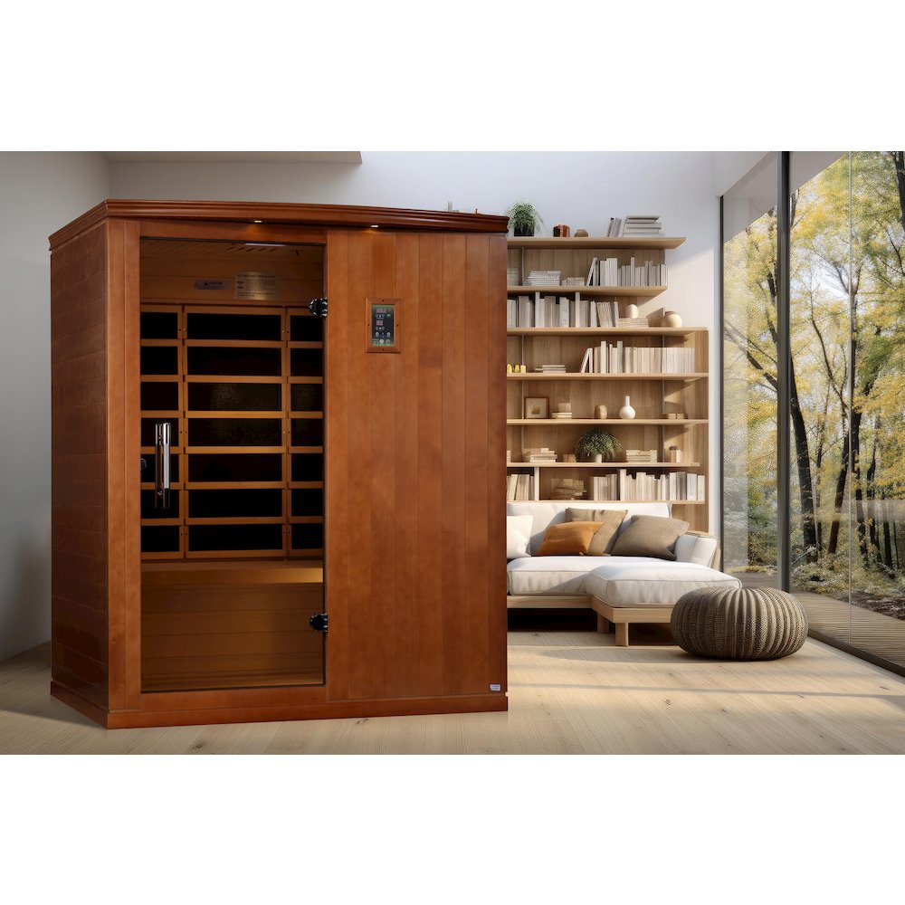 Dynamic Madrid Elite 3-person Ultra Low EMF (Between 3-5MG) FAR Infrared Sauna. Picture 1