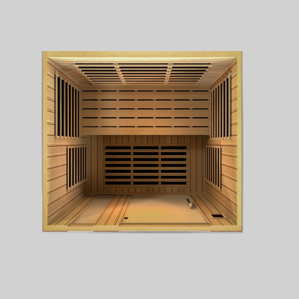 Lugano 3-person Low EMF (Under 8MG) FAR Infrared Sauna (Canadian Hemlock). Picture 6