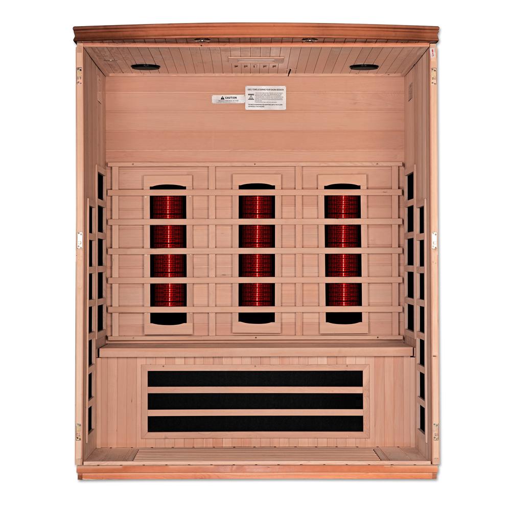 Lugano 3-Person Full Spectrum Near Zero EMF (Under 2MG) FAR Infrared Sauna. Picture 4