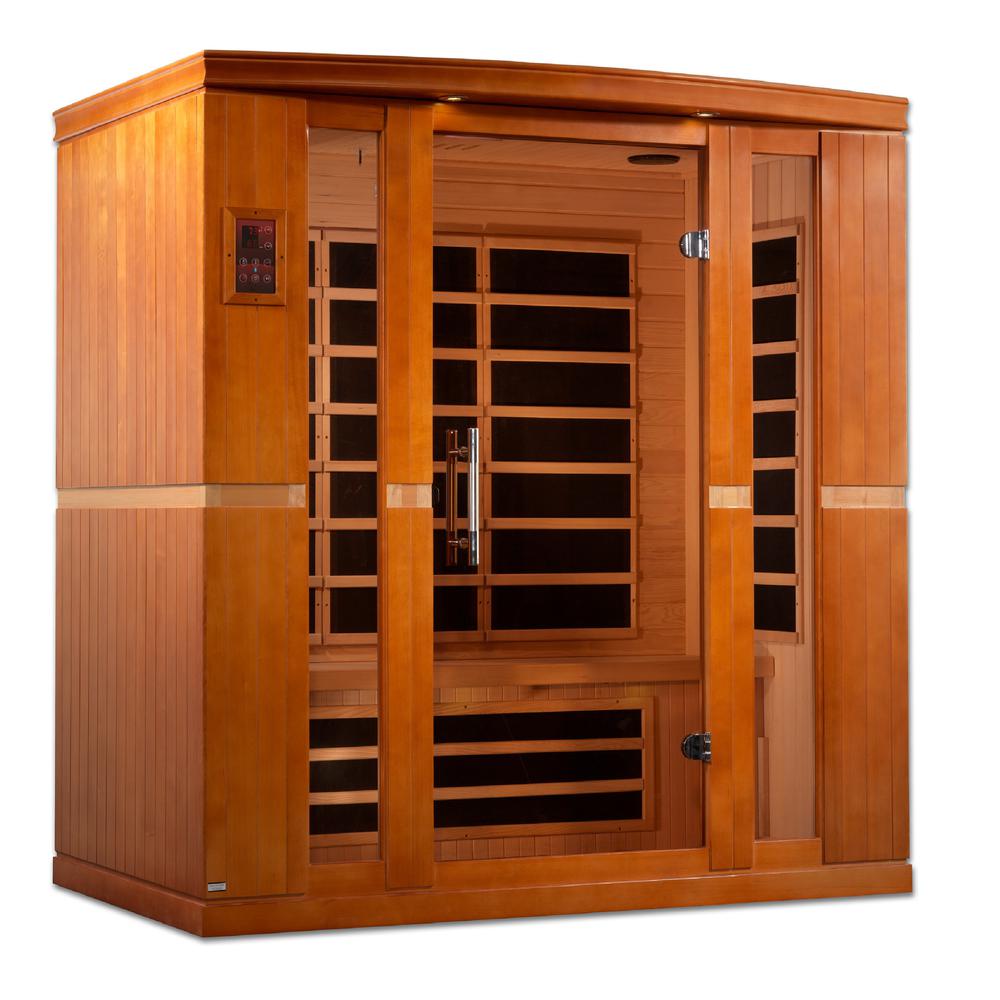 Bergamo 4-person Low EMF (Under 8MG) FAR Infrared Sauna (Canadian Hemlock). Picture 1