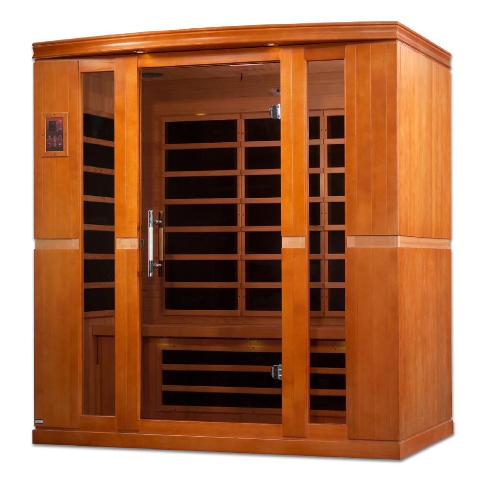 Bergamo 4-person Low EMF (Under 8MG) FAR Infrared Sauna (Canadian Hemlock). Picture 2