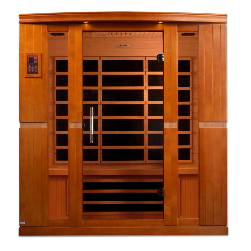 Bergamo 4-person Low EMF (Under 8MG) FAR Infrared Sauna (Canadian Hemlock). Picture 3