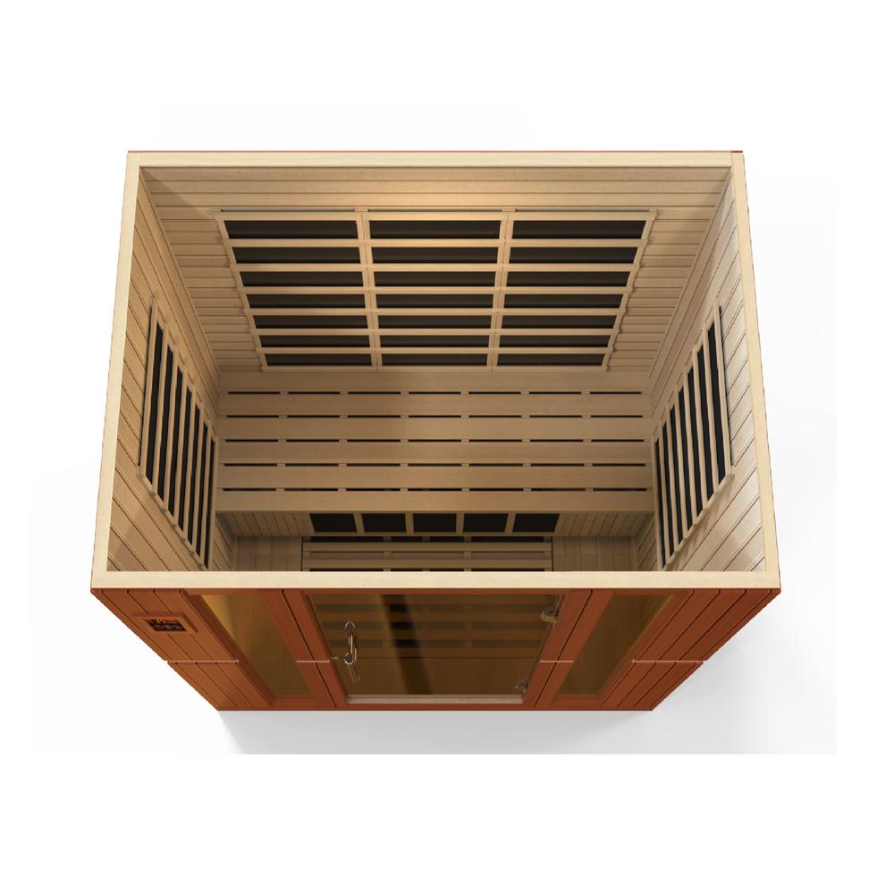 Bergamo 4-person Low EMF (Under 8MG) FAR Infrared Sauna (Canadian Hemlock). Picture 8