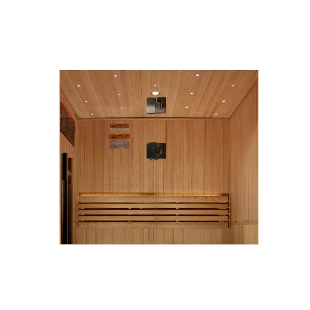 Sundsvall Edition 2 Person Traditional Sauna - Canadian Red Cedar Interior. Picture 2
