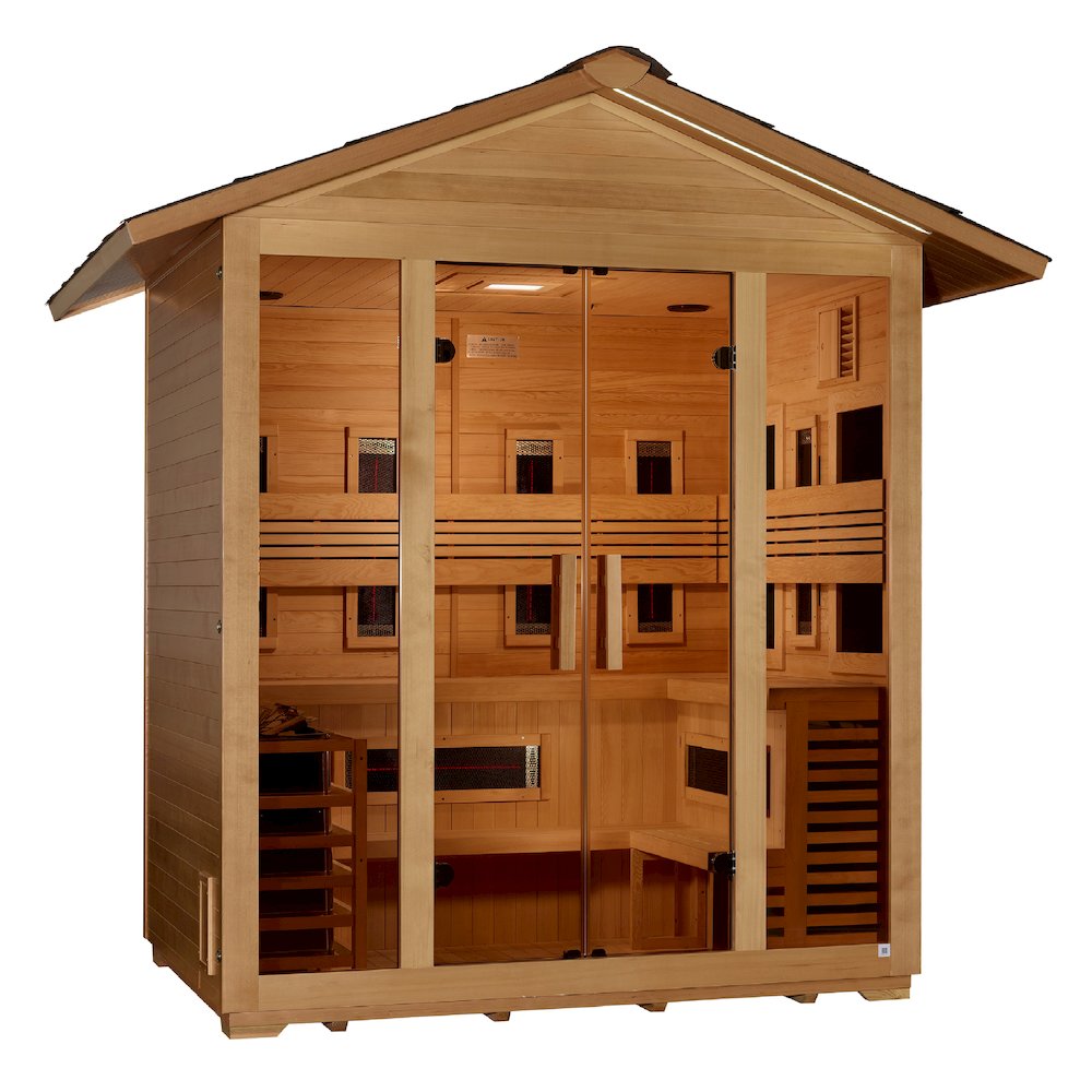 Gargellen 5 Person Hybrid Outdoor Sauna. Picture 1
