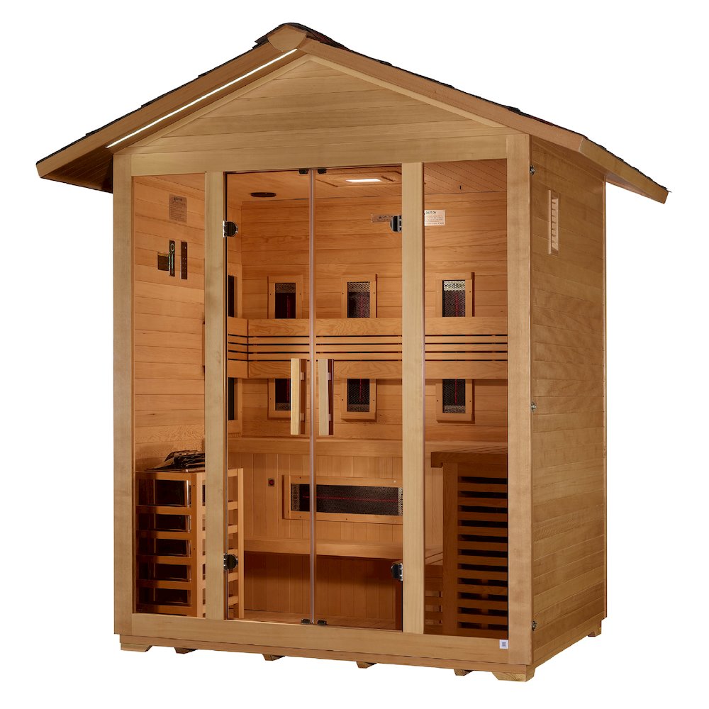 Gargellen 5 Person Hybrid Outdoor Sauna. Picture 3