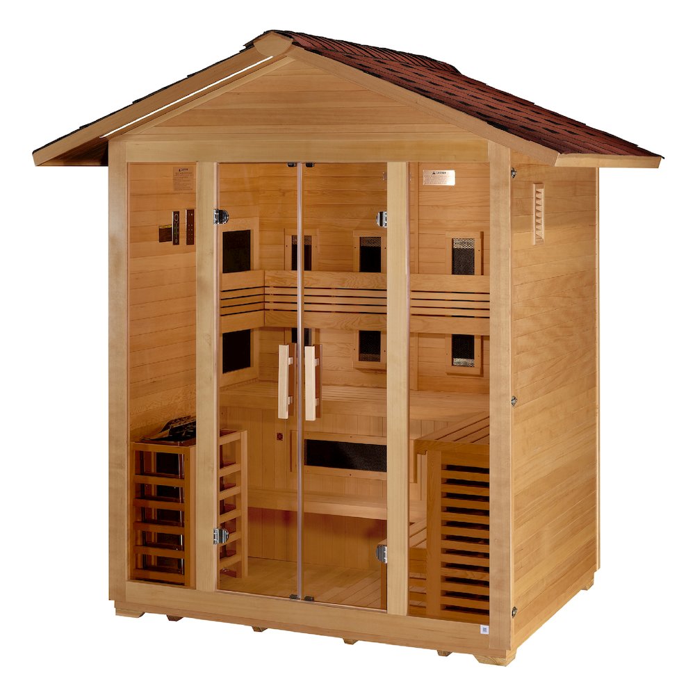 Gargellen 5 Person Hybrid Outdoor Sauna. Picture 4