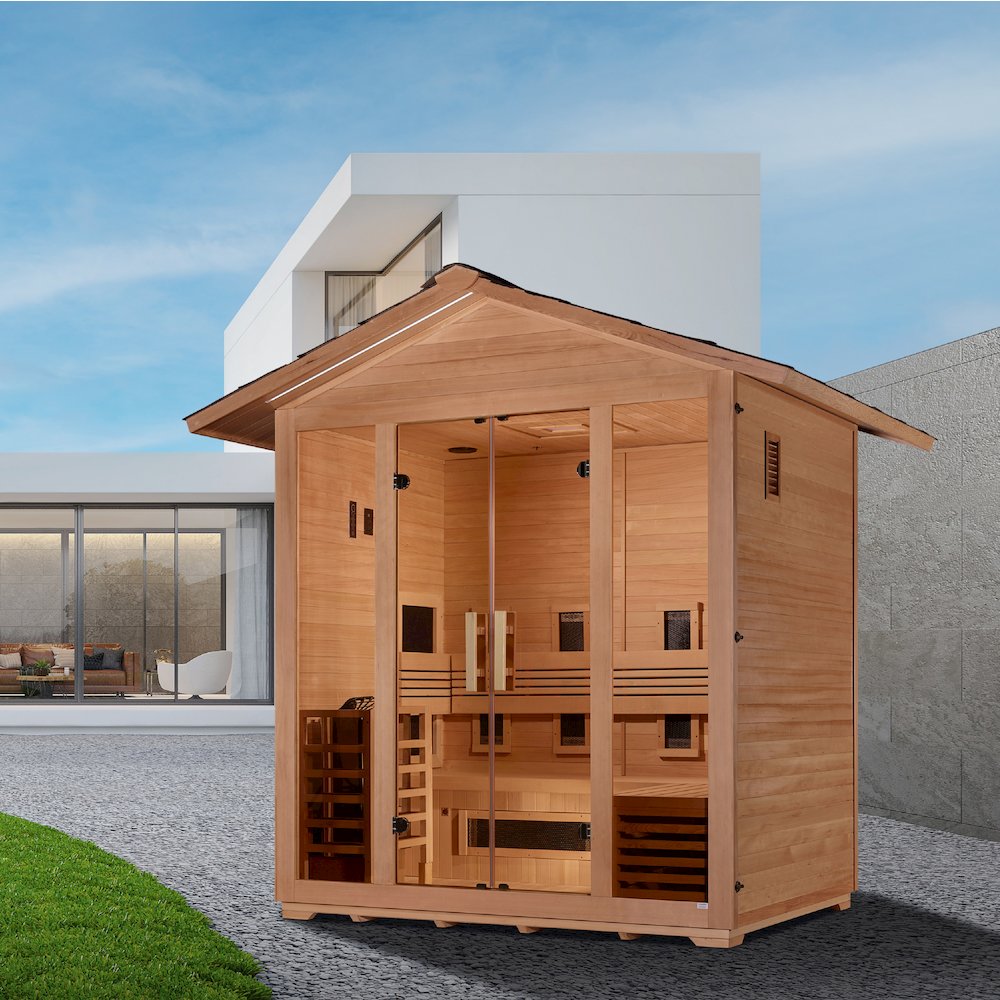 Gargellen 5 Person Hybrid Outdoor Sauna. Picture 5