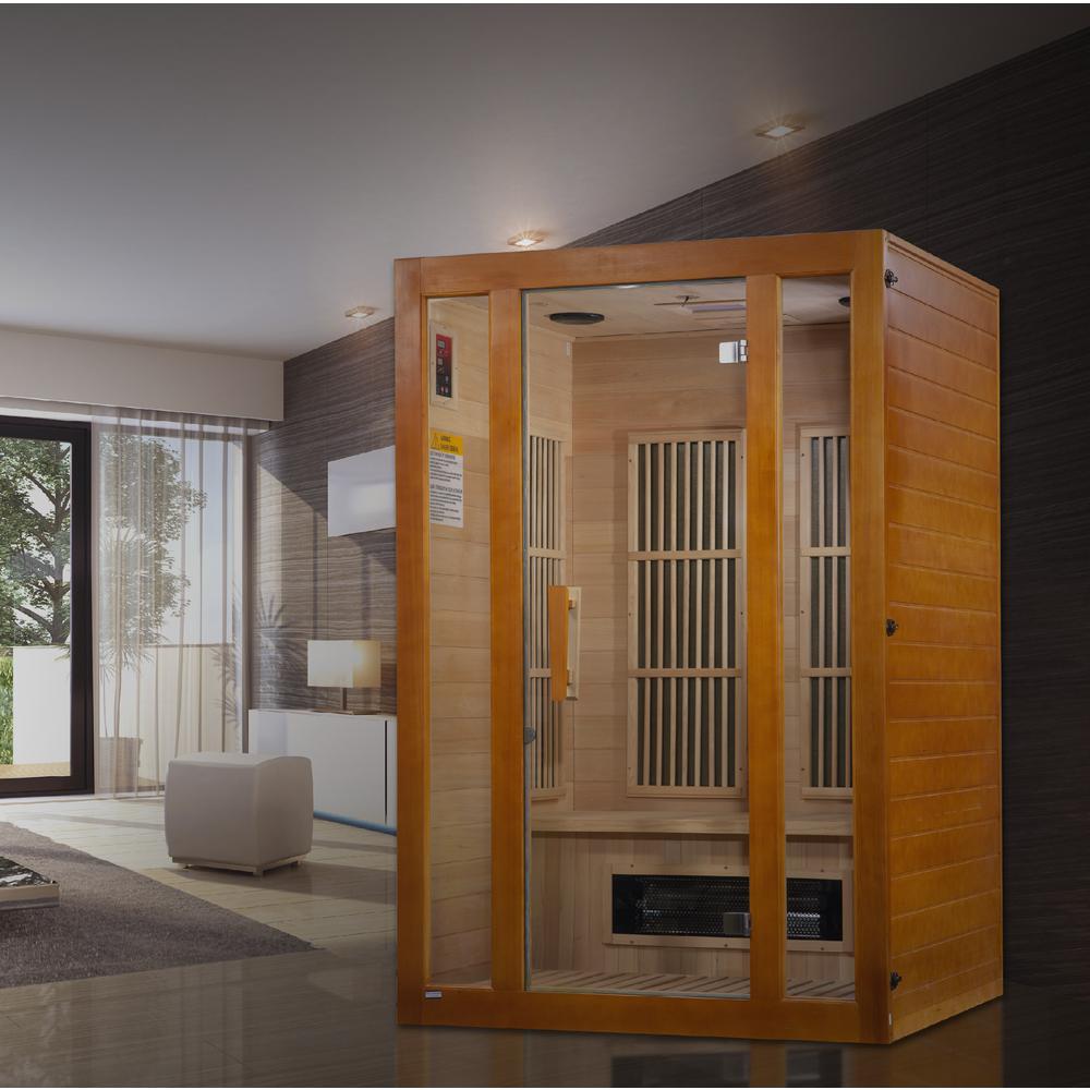 2-Person Low EMF (Under 8MG) FAR Infrared Sauna (Canadian Hemlock). Picture 3