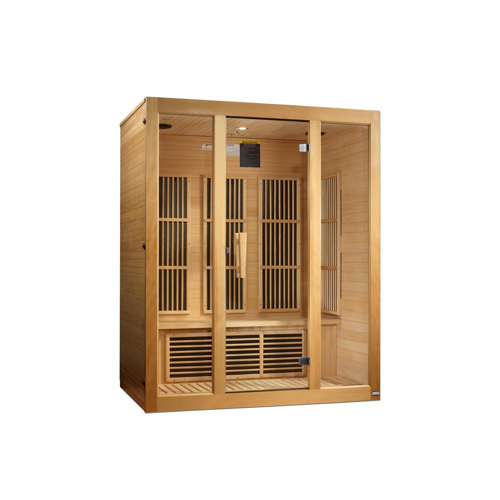 Bellevue 3-Person Low EMF (Under 8MG) FAR Infrared Sauna (Canadian Hemlock). Picture 3