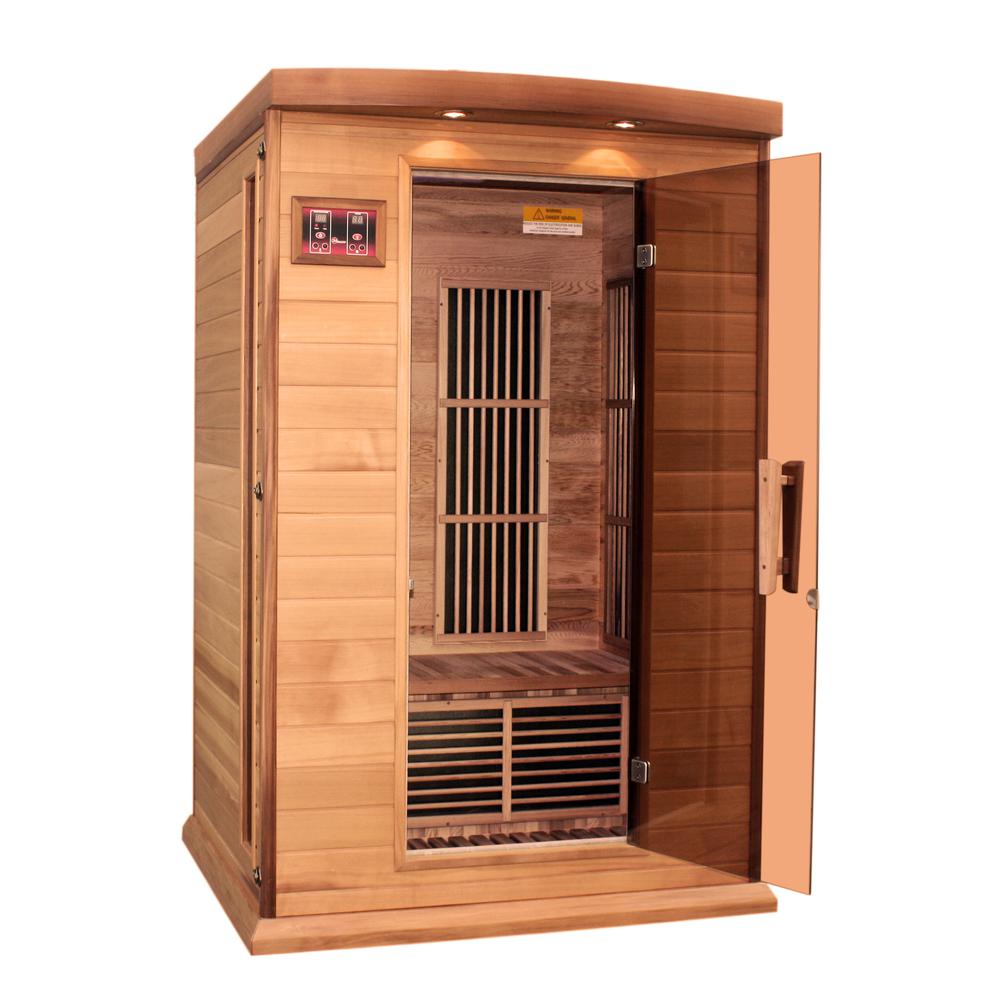 2-Person Low EMF (Under 8MG) FAR Infrared Sauna (Canadian Hemlock). Picture 2