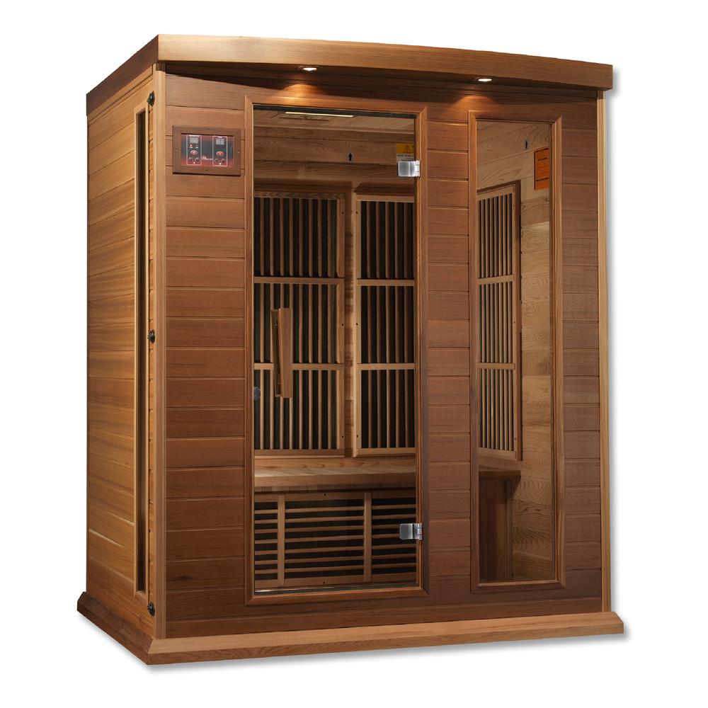3-Person Low EMF (Under 8MG) FAR Infrared Sauna (Canadian Red Cedar). Picture 4