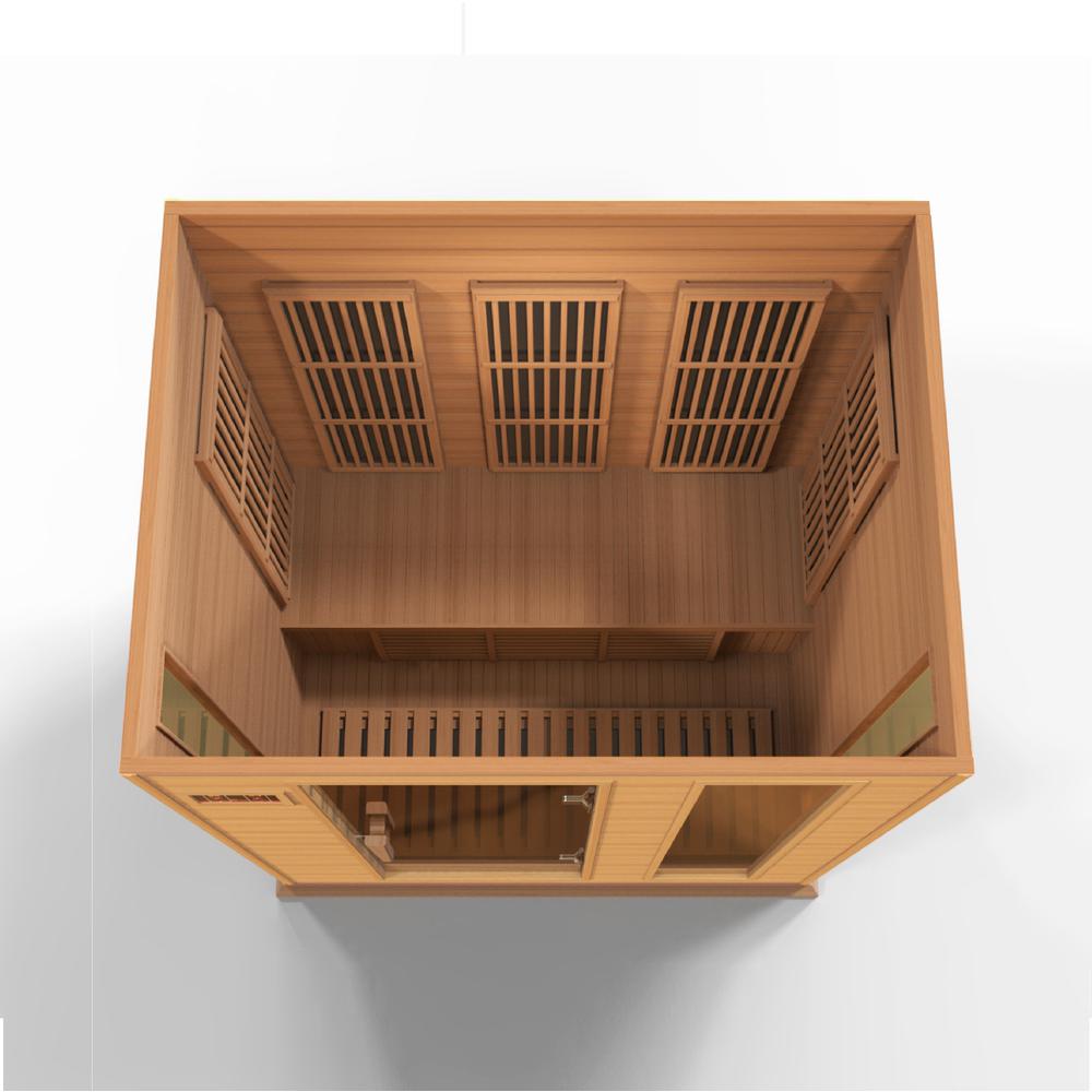 3-Person Low EMF (Under 8MG) FAR Infrared Sauna (Canadian Red Cedar). Picture 5