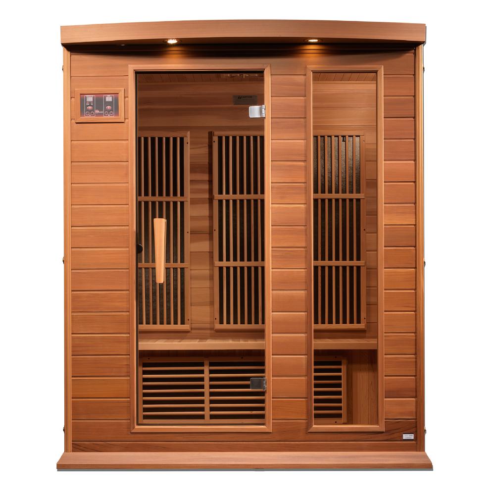 Maxxus 3 Per Near Zero EMF FAR Infrared Carbon Canadian Hemlock Sauna;. Picture 2