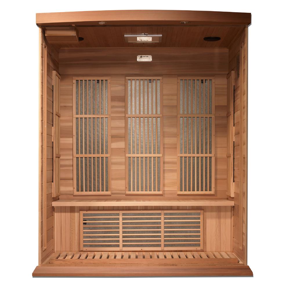 Maxxus 3 Per Near Zero EMF FAR Infrared Carbon Canadian Hemlock Sauna;. Picture 1