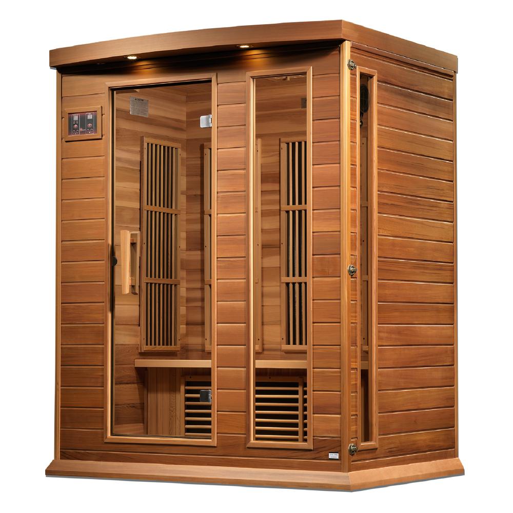 Maxxus 3 Per Near Zero EMF FAR Infrared Carbon Canadian Hemlock Sauna;. Picture 3