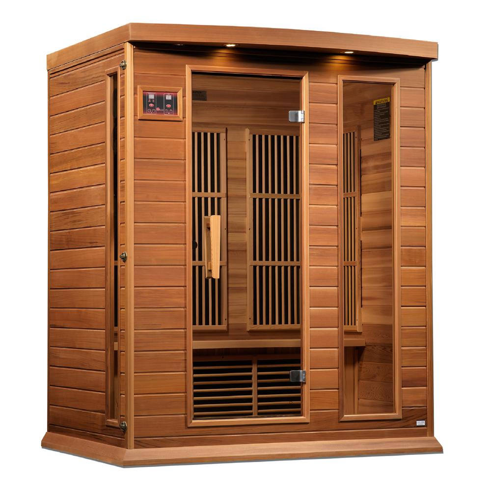 Maxxus 3 Per Near Zero EMF FAR Infrared Carbon Canadian Hemlock Sauna;. Picture 4